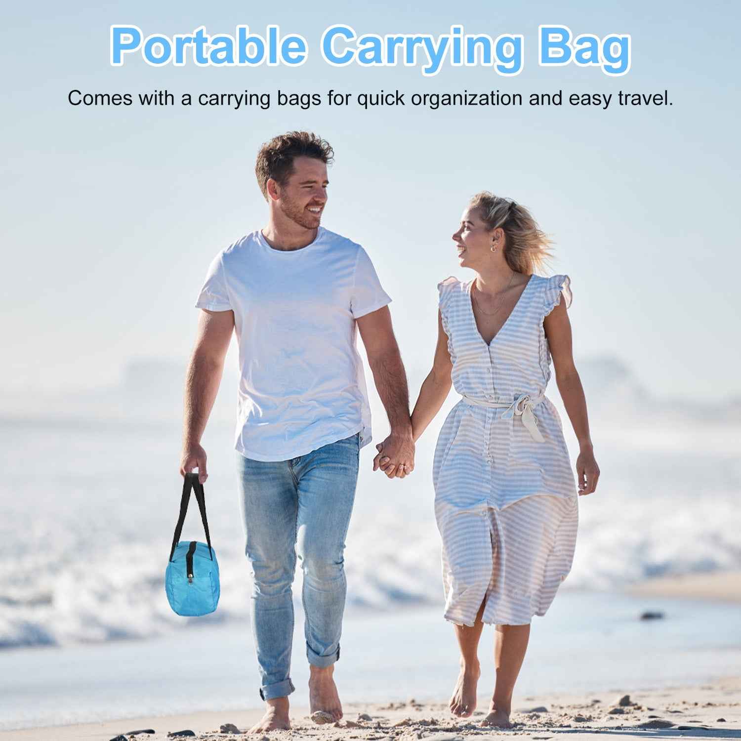 1Pc 4-6 Person Beach Tent Canopy With 3 Door Openings Carry Bag UPF50 Waterproof For Beach Picnic Camping Hiking Adventure Fishing