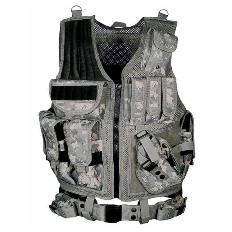 Adjustable Tactical Utility Vest with Storage Pouches