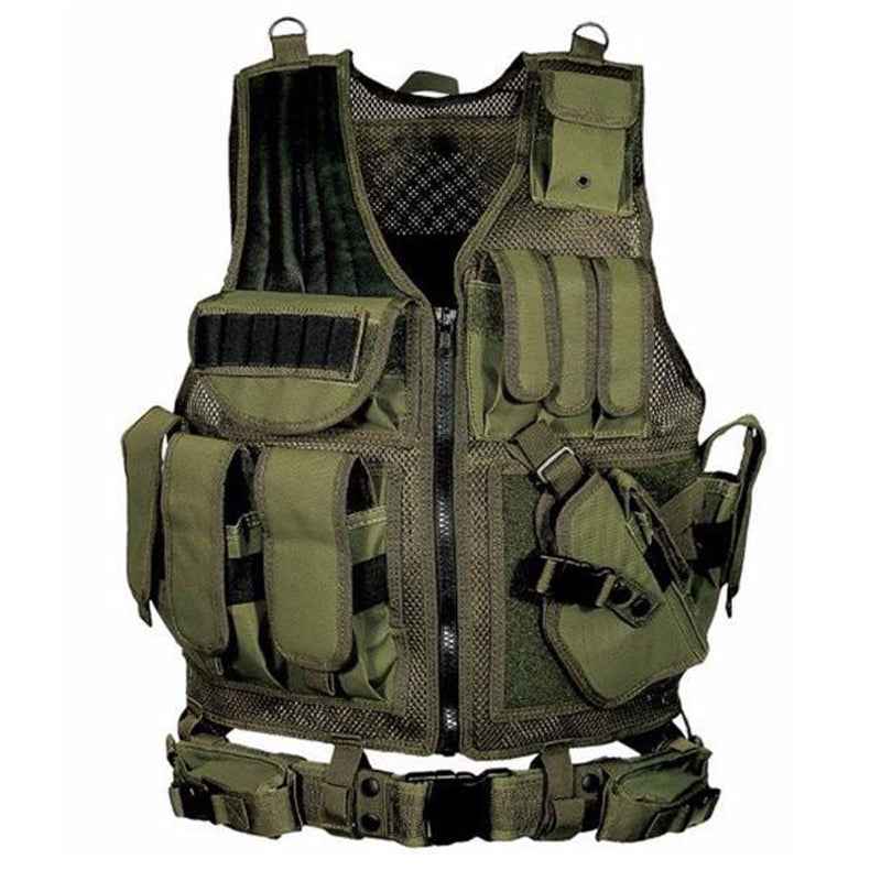 Adjustable Tactical Utility Vest with Storage Pouches