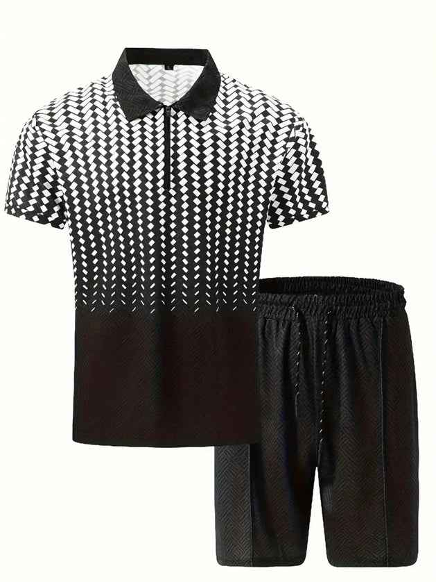 Polo Shirt Sports Short Sleeve Shorts Suit For Men