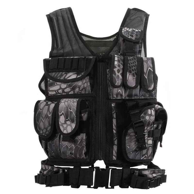 Adjustable Tactical Utility Vest with Storage Pouches