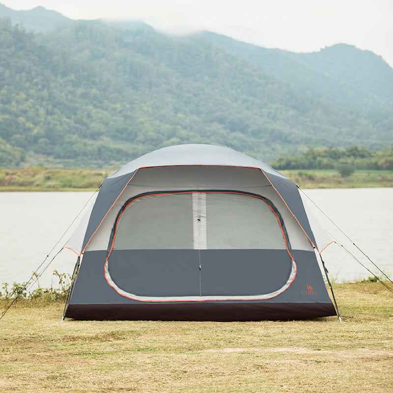 Quick-Build 4-Season Camping Tent, 6 or 8 Person, Titanium Gray