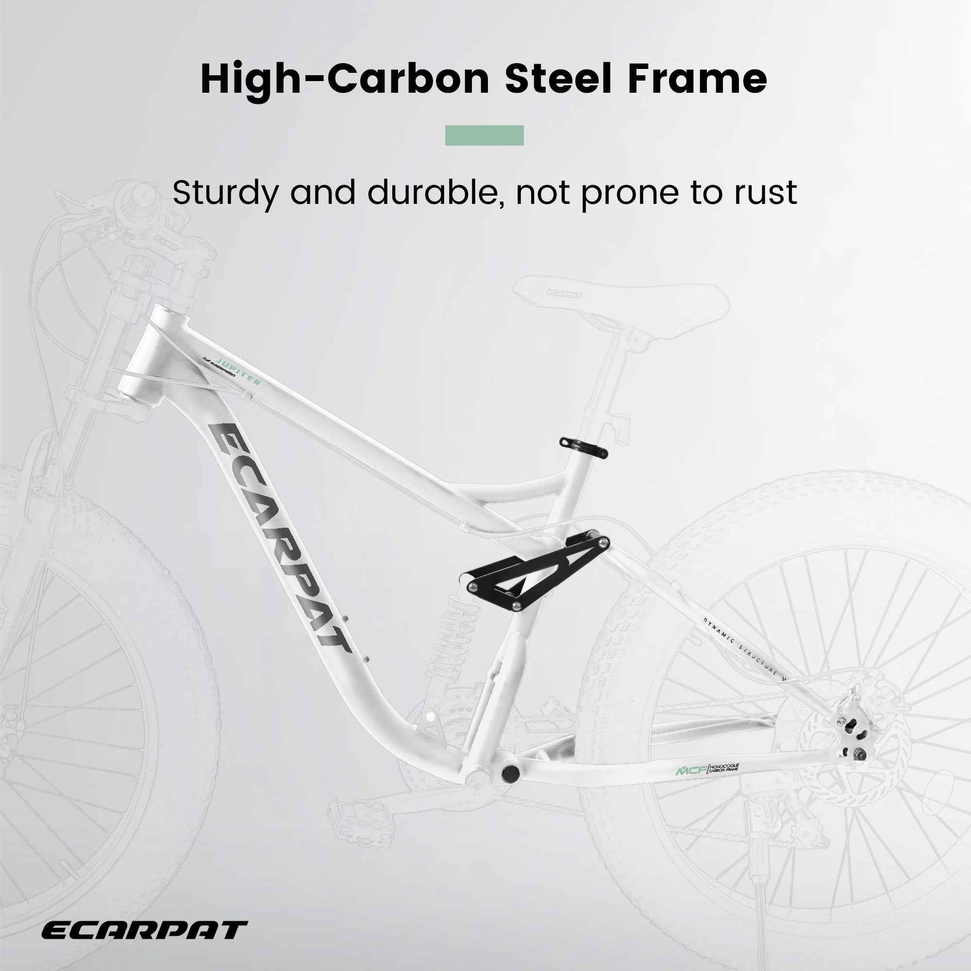A26309 26 Inch Mountain Bike,Full-Suspension 21 Speeds Drivetrain With Disc-Brake Bicycle, 26x4inch Fat Tire Bike For Men