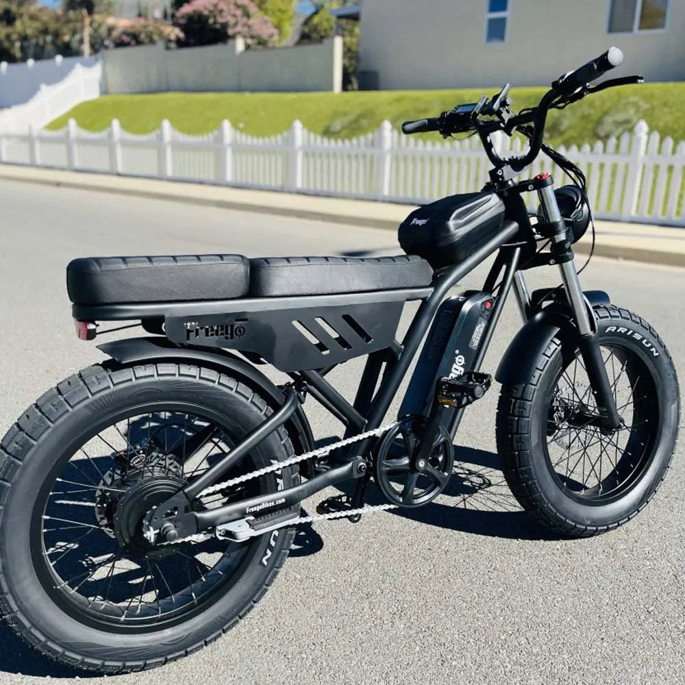 FREEGO F0 Electric Bike 20 Inch Fat Tire Off Road Ebike 48V 10.4AH Battery Powerful Mountain Electric Bicycle