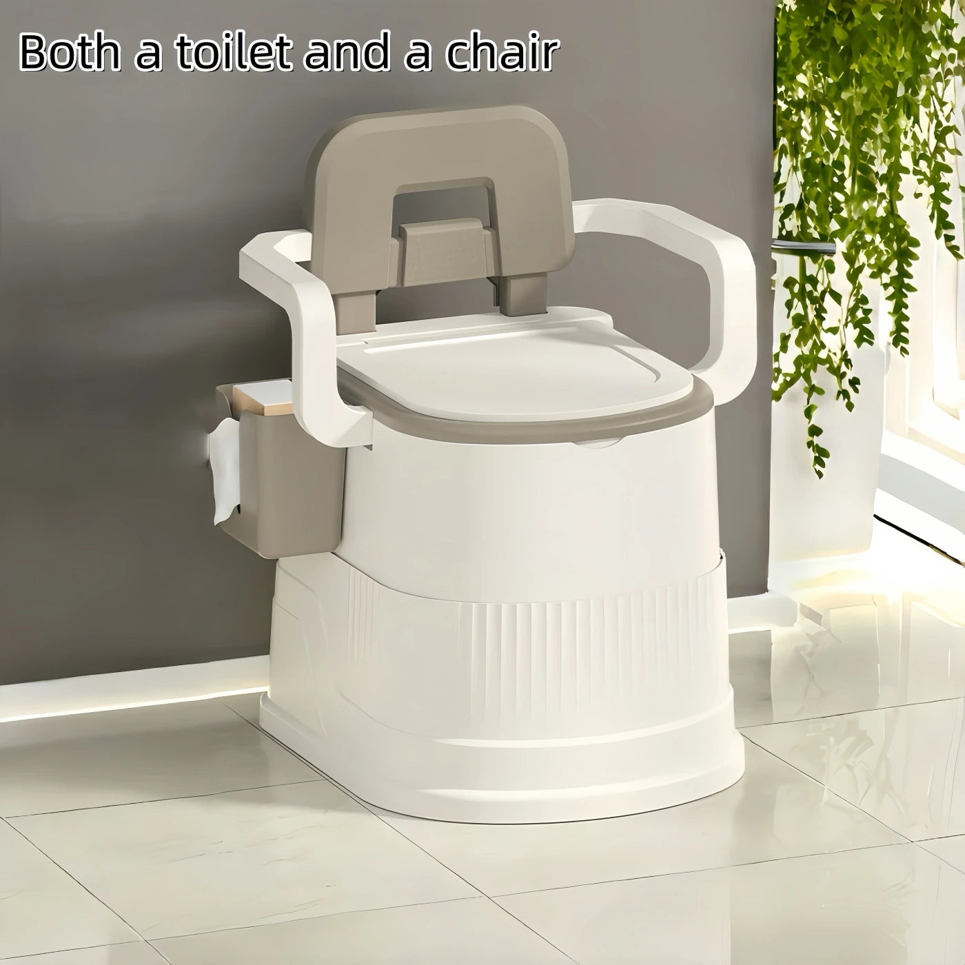 Portable Travel Toilet Chair for Adults Odor-proof, Easy-to-Clean Sanitary Camping Toilet