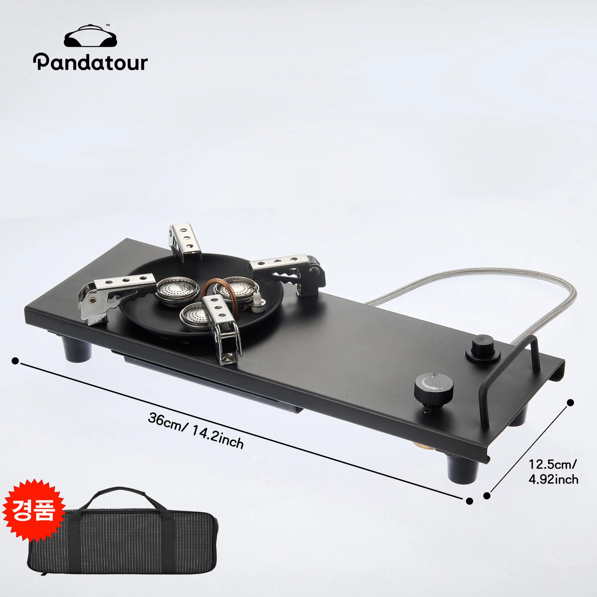 Pandatour IGT Camping Stove – High-Firepower Folding Table Stove (Stainless Steel)