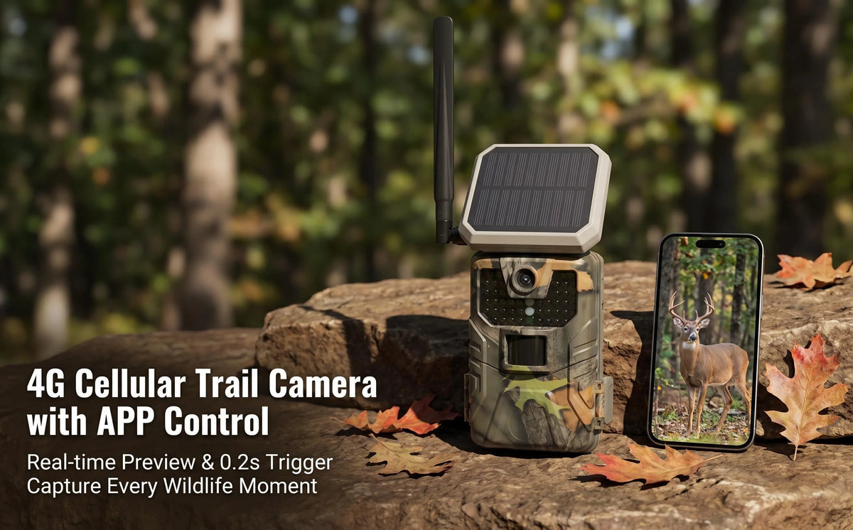 SUNTEKCAM HC-930MAX 4G LTE Trail Camera – 48MP 4K Solar Powered, 940nm No-Glow Night Vision