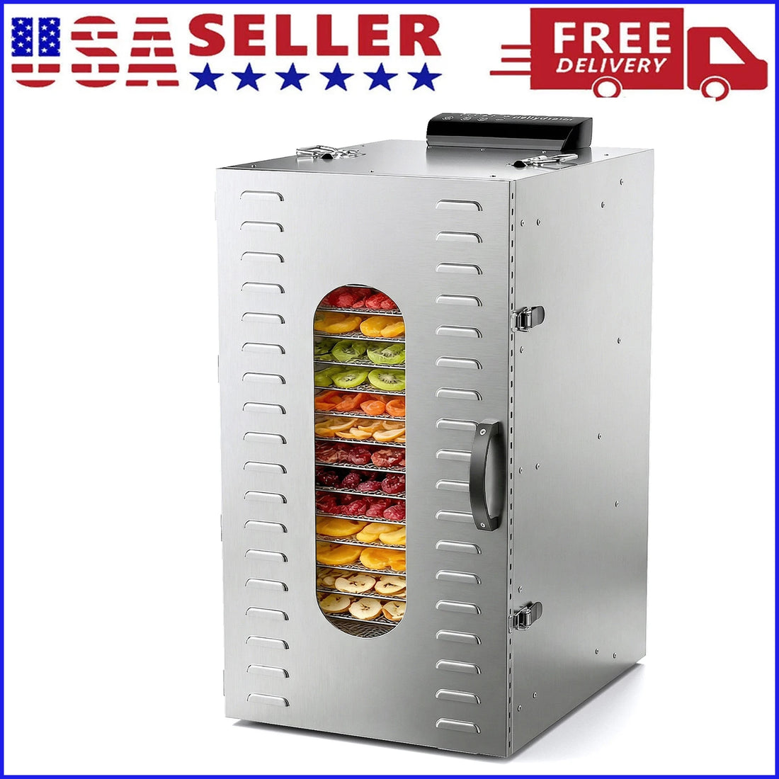 Commercial Food Dehydrator 20 Trays Large Food Dryer Machine for Jerky, Meat, Fruit, Herbs, Industrial Dehydrator Biltong Maker