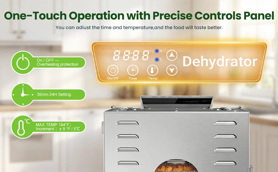 Commercial Food Dehydrator 20 Trays Large Food Dryer Machine for Jerky, Meat, Fruit, Herbs, Industrial Dehydrator Biltong Maker