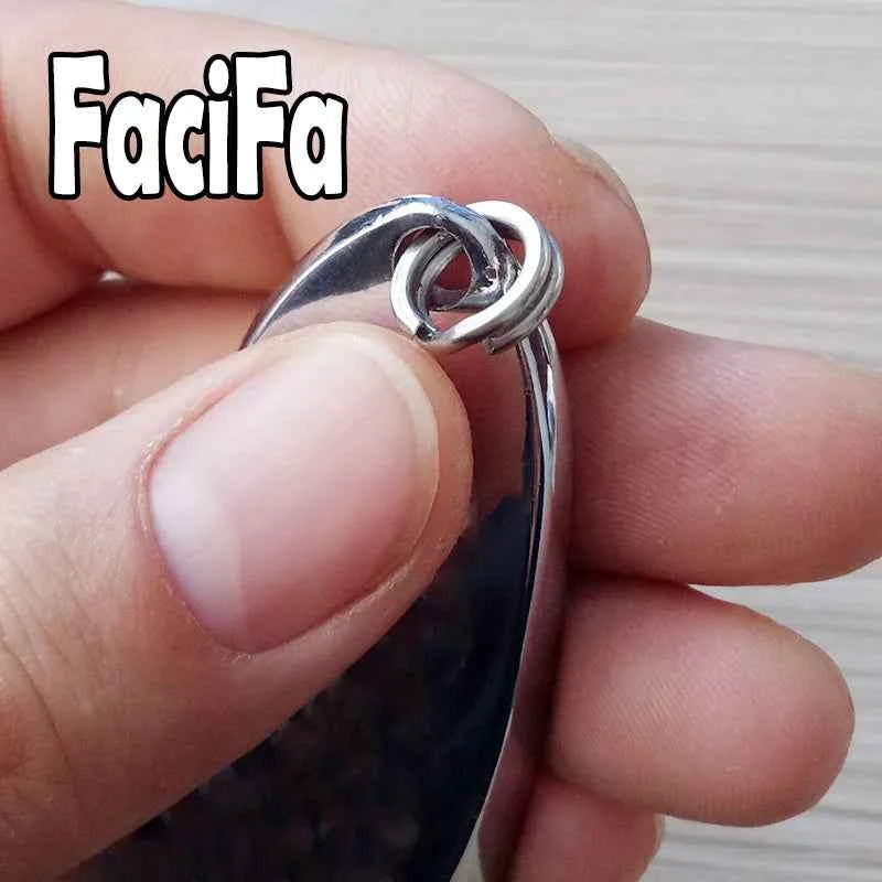Metal Spoon Fishing Lure – Kirsite Casting Spoon with Treble Hook (3g–83g)