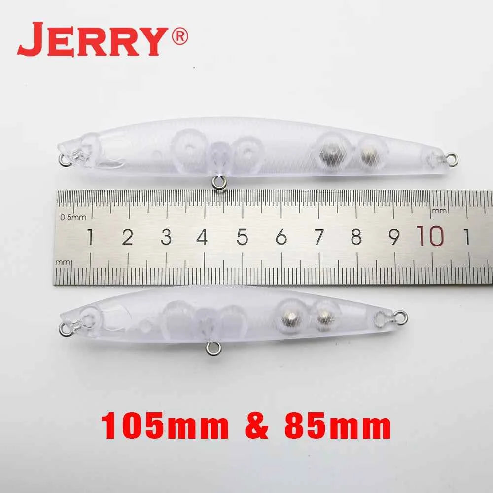 Jerry Unpainted Lure Blanks – ABS Hard Bait, Floating & Sinking, 4 Sizes, 10 Pcs
