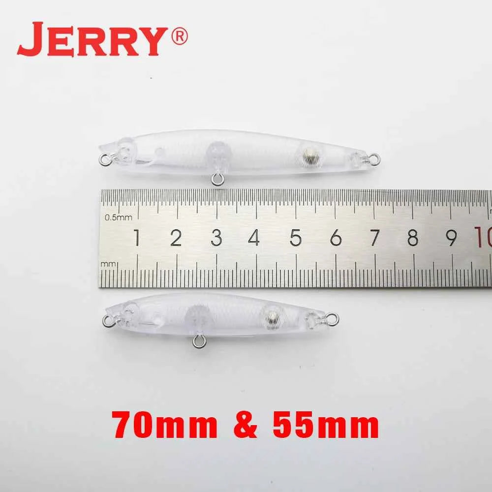 Jerry Unpainted Lure Blanks – ABS Hard Bait, Floating & Sinking, 4 Sizes, 10 Pcs