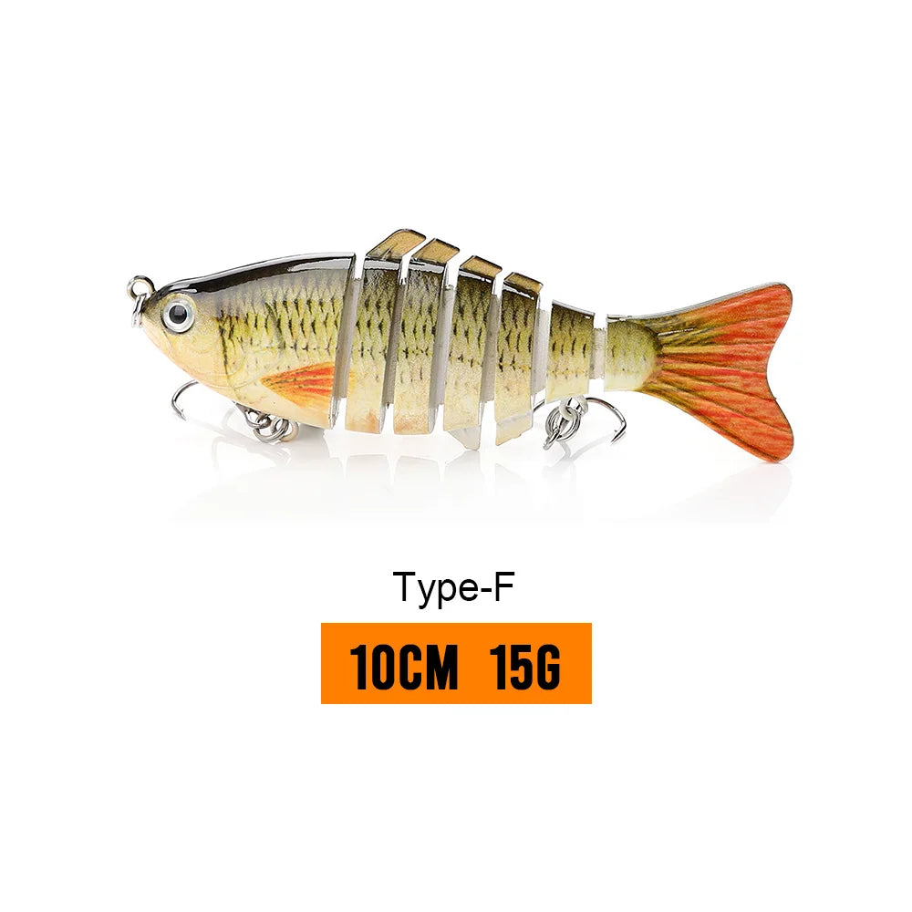 VTAVTA Jointed Swimbait Crankbait – Sinking Wobbler, 6/7/8-Segment, 10–14cm, 60+ Colors
