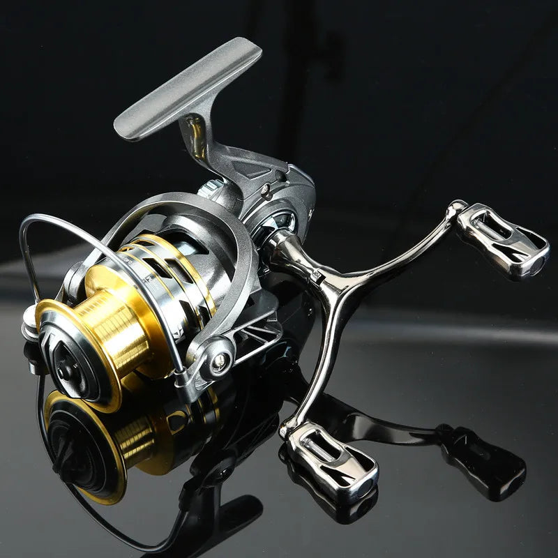 15KG Aluminium spinning reel with full metal body, featuring a double anti-reverse system and 10 bearings.