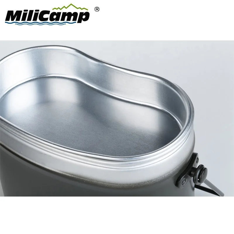 Wholesale Germany Style Aluminum Outdoor Camping Kitchen Mess Kit with Tin Canteens
