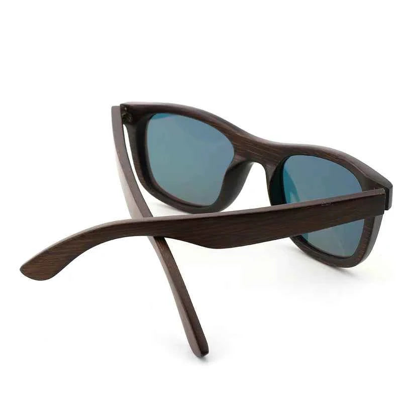 AN SWALLOW YW-87 Handmade Bamboo Sunglasses – TAC Polarized Mirror Gradient, UV400, Spring Hinges, Unisex