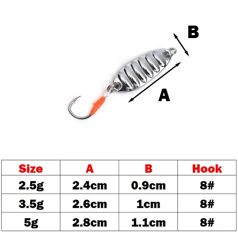 1 Metal Spoon Sequin Fishing Lures Pesca Leech Jig Wobbler Isca Artificial Crankbaits for Fly Fishing Hard Baits Trout Lure