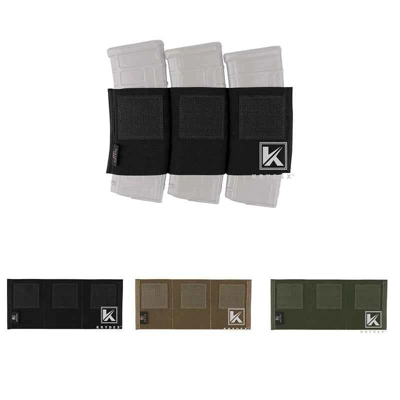 5.56 Triple Magazine Insert Pouch For Micro Fight Chest Rig Spiritus Style Elastic Built-in Magazine Holder