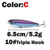 1 1PCS 6.5cm 5.8g Floating Pencil Fishing Lure Top Water Dogs Hard Lures Baits Wobbler Artificial Hard Bait Fishing Tackle Pesca