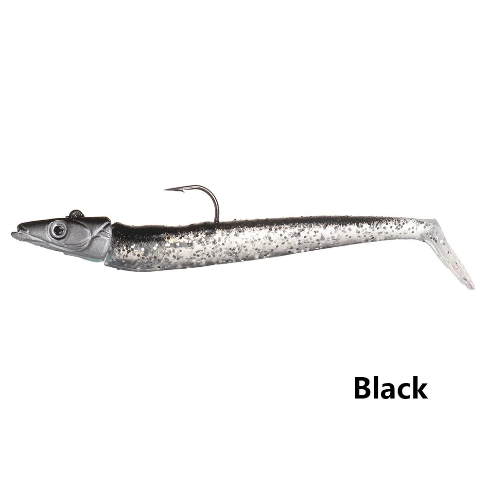 Soft Silicone Biomimetic Eel Fishing Lure – Lead Head | Luminous & Standard | 10–16cm | 5 or 10 Pack