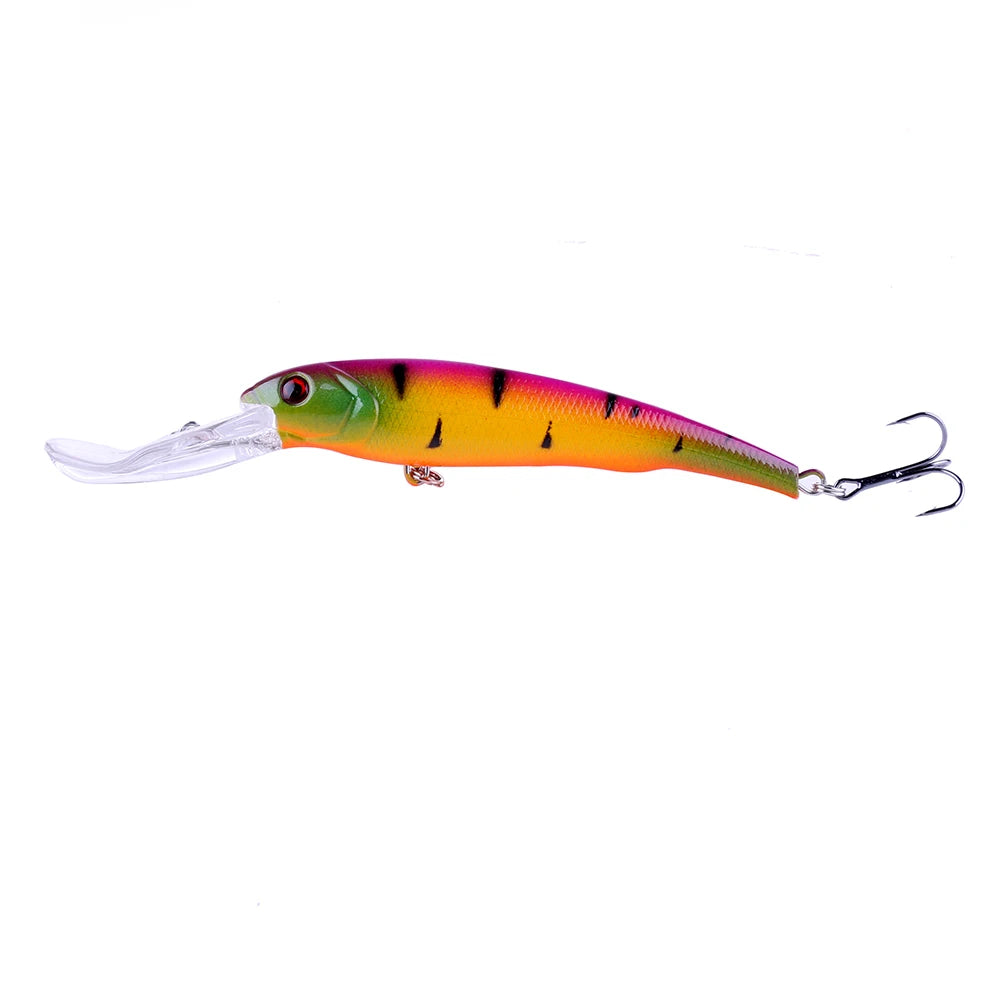 165mm 28g Deep Diving Minnow Fishing Lure – Hard Bait Wobbler for Bass, Pike & Sea Fishing