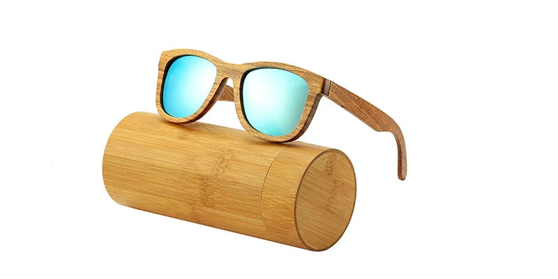 AN SWALLOW QB3040 Handmade Zebrawood Sunglasses – TAC Polarized Mirror Gradient, UV400, Spring Hinges, Unisex