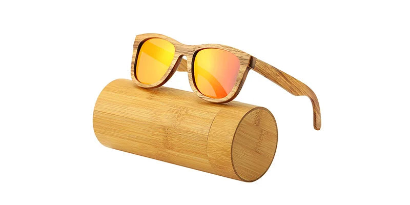 AN SWALLOW QB3040 Handmade Zebrawood Sunglasses – TAC Polarized Mirror Gradient, UV400, Spring Hinges, Unisex