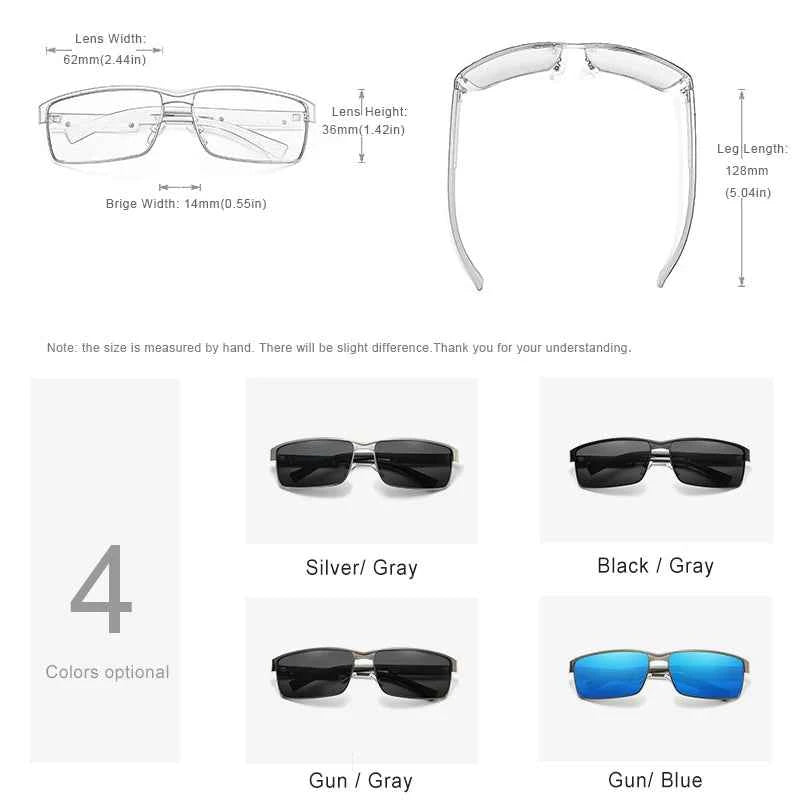 KINGSEVEN N7756 Polarized Sunglasses – UV400, Rectangle, Men’s & Women’s