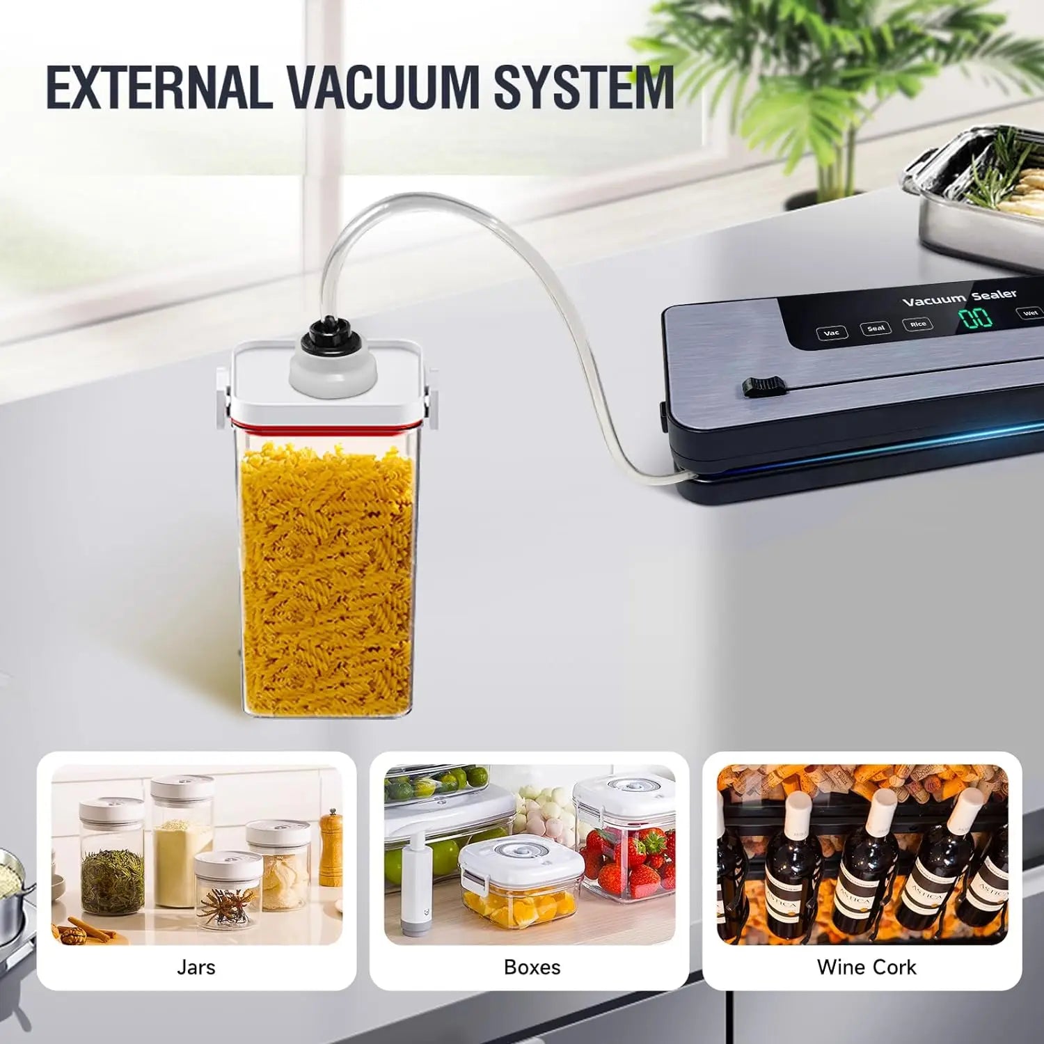 Vacuum Sealer Small Household Fresh-keeping Vacuum Dry and Wet Dual-purpose Fully Automatic Food Packaging