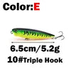 1 1PCS 6.5cm 5.8g Floating Pencil Fishing Lure Top Water Dogs Hard Lures Baits Wobbler Artificial Hard Bait Fishing Tackle Pesca