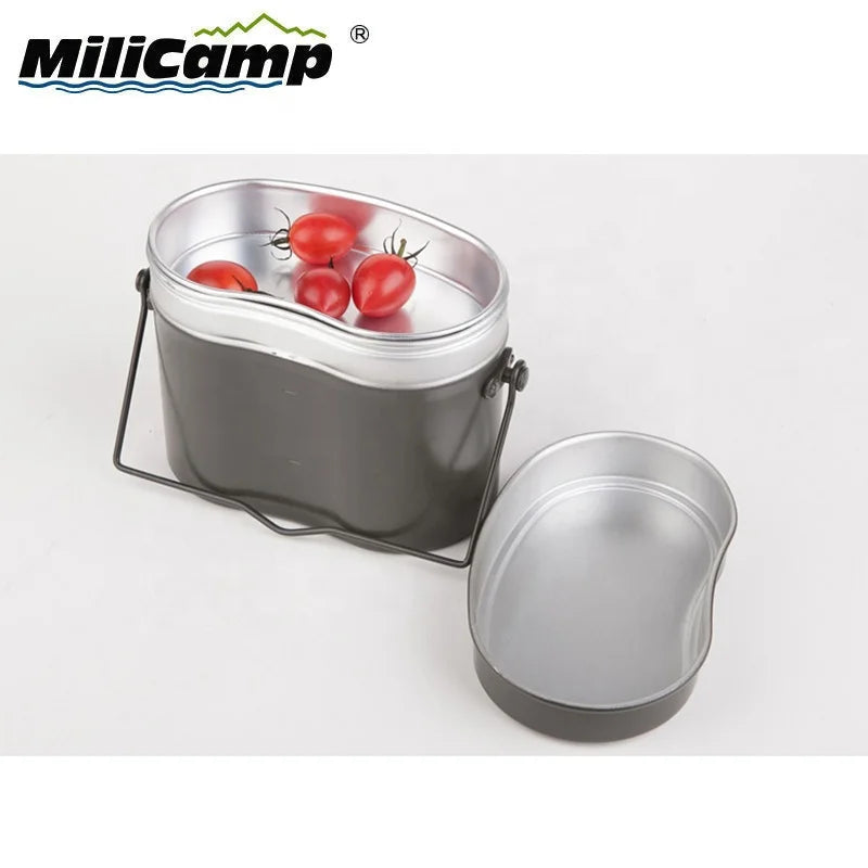 Wholesale Germany Style Aluminum Outdoor Camping Kitchen Mess Kit with Tin Canteens