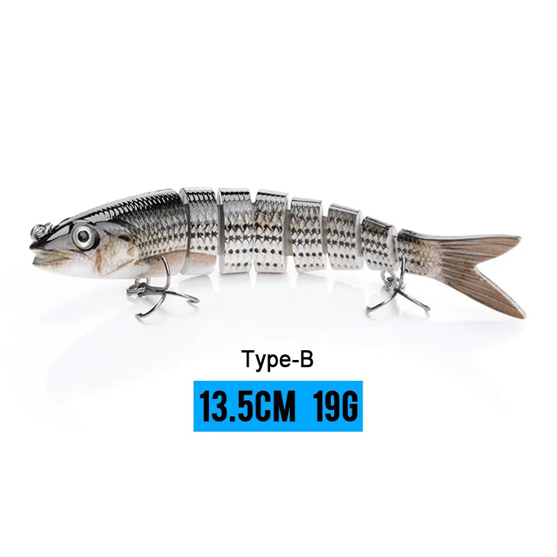 VTAVTA Jointed Swimbait Crankbait – Sinking Wobbler, 6/7/8-Segment, 10–14cm, 60+ Colors