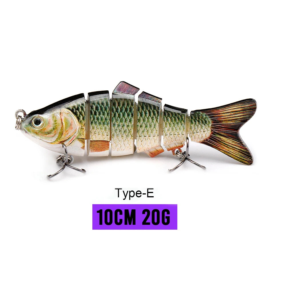 VTAVTA Jointed Swimbait Crankbait – Sinking Wobbler, 6/7/8-Segment, 10–14cm, 60+ Colors