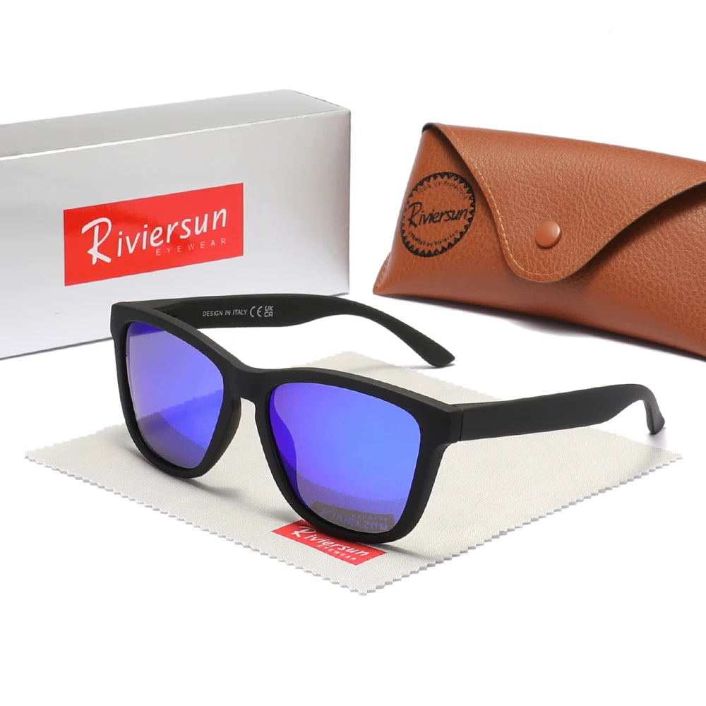 RIVIERSUN Classic Polarized Sunglasses – UV400 Unisex Retro Square Eyewear