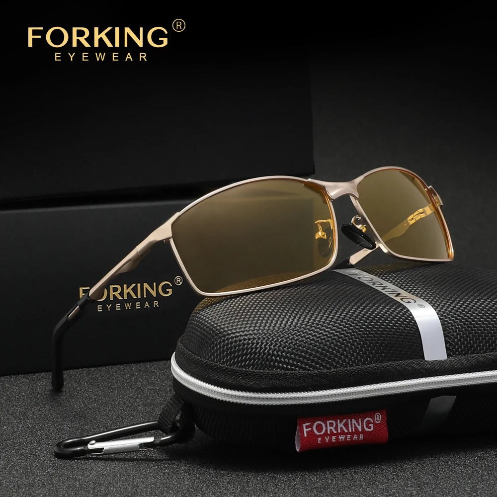 FORKING UV400 Polarized Rectangle Sunglasses – Unisex Outdoor Sport