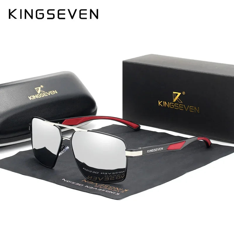KINGSEVEN 7719 Aluminum Sunglasses – Photochromic, Night Vision & Standard Lens Options, Polarized, UV400, Unisex