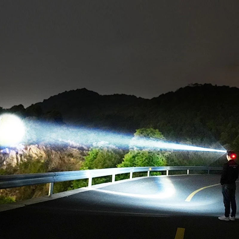 Rechargeable LED Headlamp 1000000LM Head LED Front Flashlight Most Powerful Long Range Headlight Outdoor Fishing Camping Lights