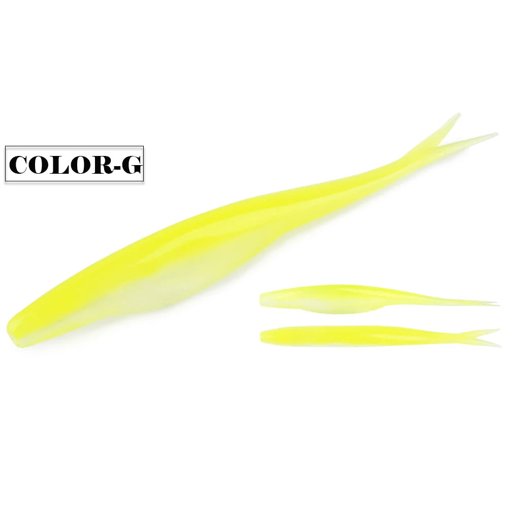 Spinpoler TPR Jerk Shad Swimbait – 5"/12cm Floating Soft Bait, 5 Pcs