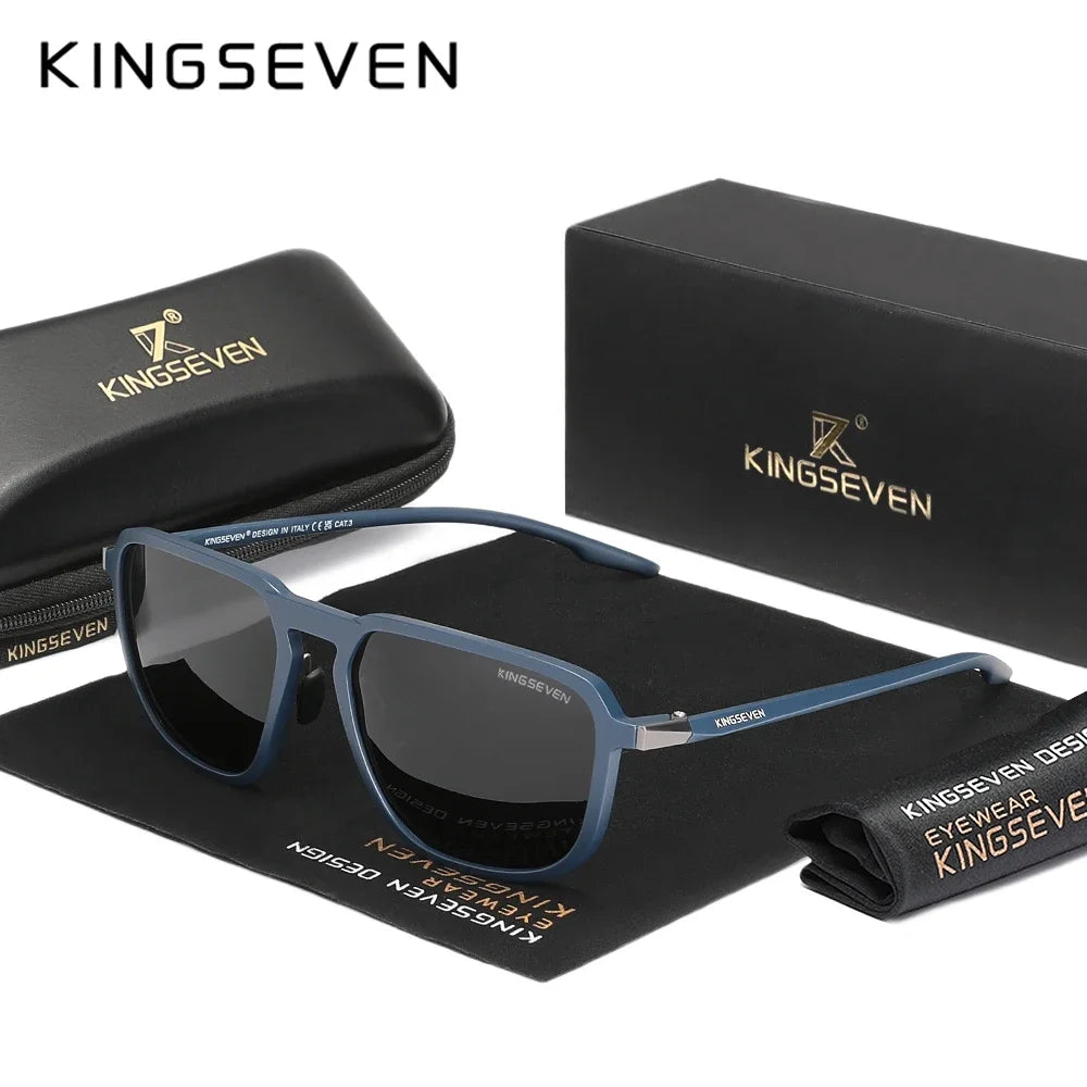 KINGSEVEN Polarized Driving Sunglasses – UV400 TR-90 Rectangle Frame, Unisex