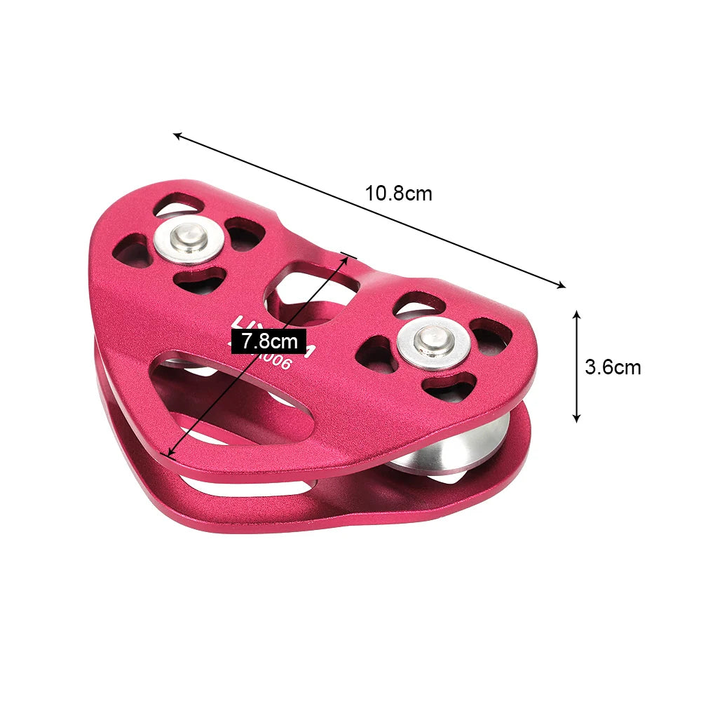 Cable Trolley Caving Trolley Pulley Lixada 30kN Cable Trolley Pulley with Ball Bearing Climbing Caving Aloft Work Trolley