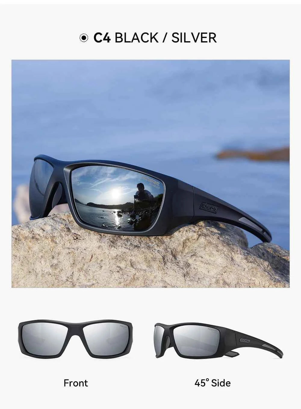 KDEAM High Quality TR90 Material Riding Sunglasses Men&