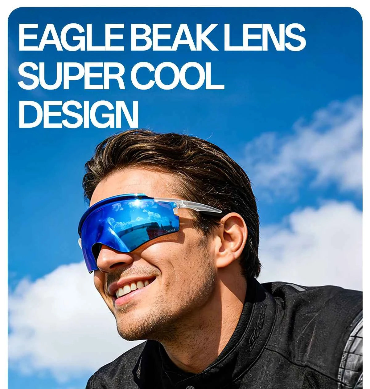 SCVCN New Eagle Beak Fashion Sunglasses Outdoor Cycling Climbing Glasses UV400 for Men Road Bike Women Sports Hiking Eyewear