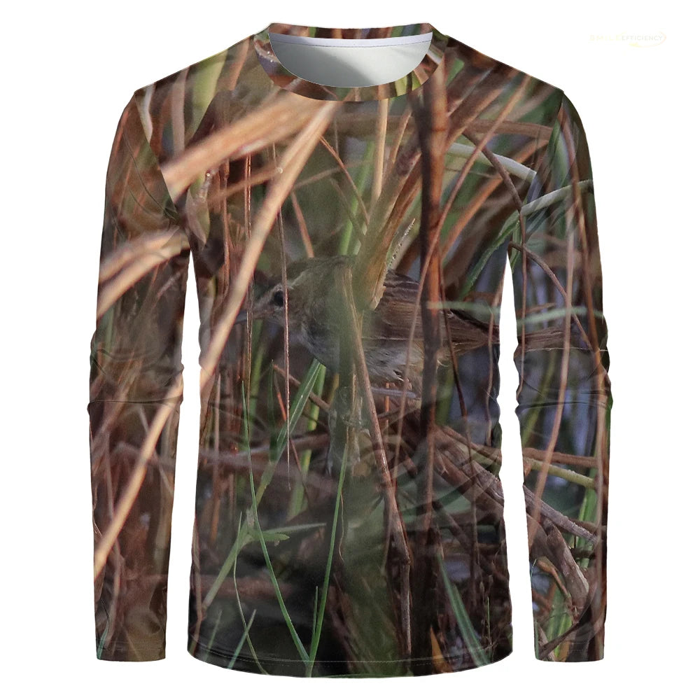 Camouflage Hunting Long Sleeve Men T-shirt Outdoor Sports Tactical Training Clothes Tee Hiking Fishing Camping Quick Drying Tops