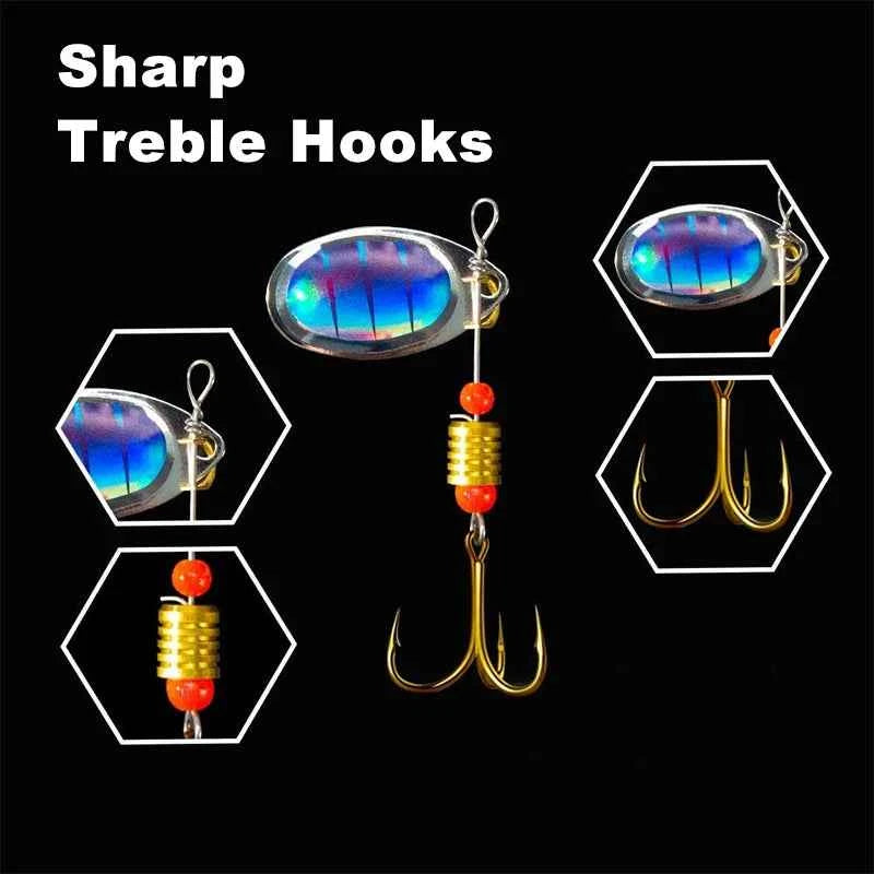 10pc Metal Spoon Spinner Lure Set – 2.6g Spoonbait Crankbait Wobbler for Bass & Pike (Mixed Colors)