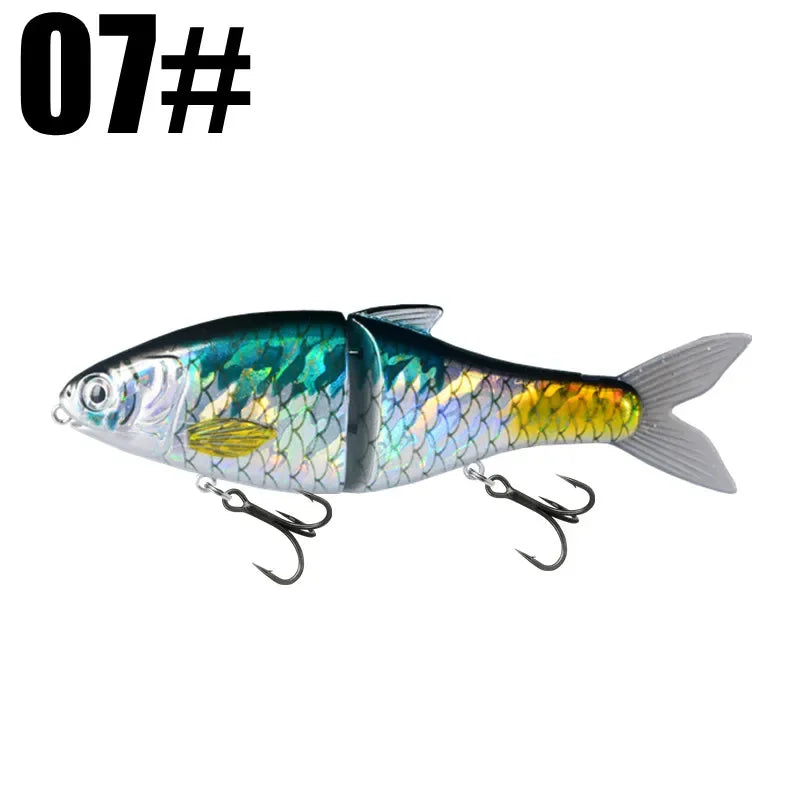 GRS Glider Fishing Lures Glide Bait Jointed Swimbait Artificial Hard Baits Lures with Treble Hooks
