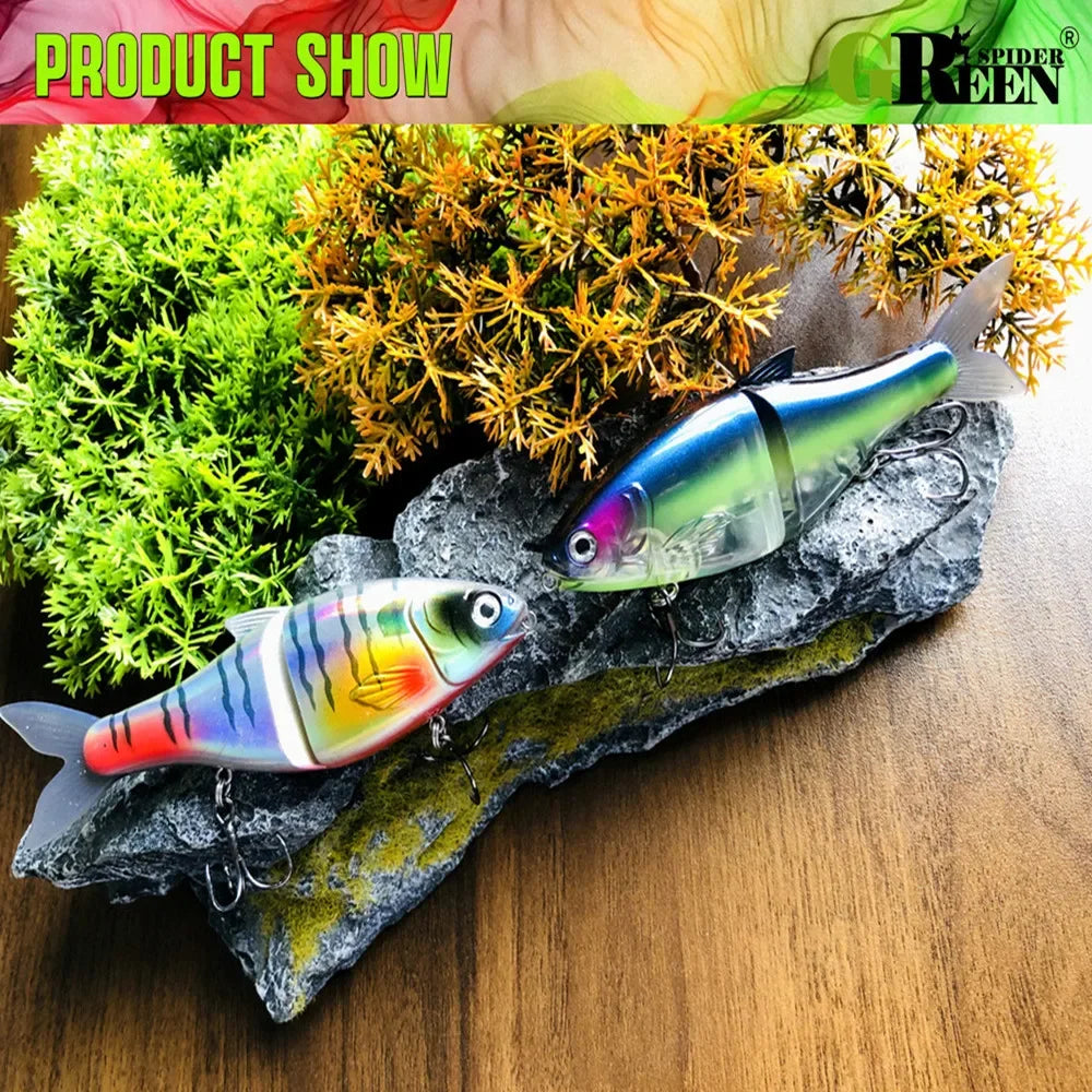 GRS Glider Fishing Lures Glide Bait Jointed Swimbait Artificial Hard Baits Lures with Treble Hooks