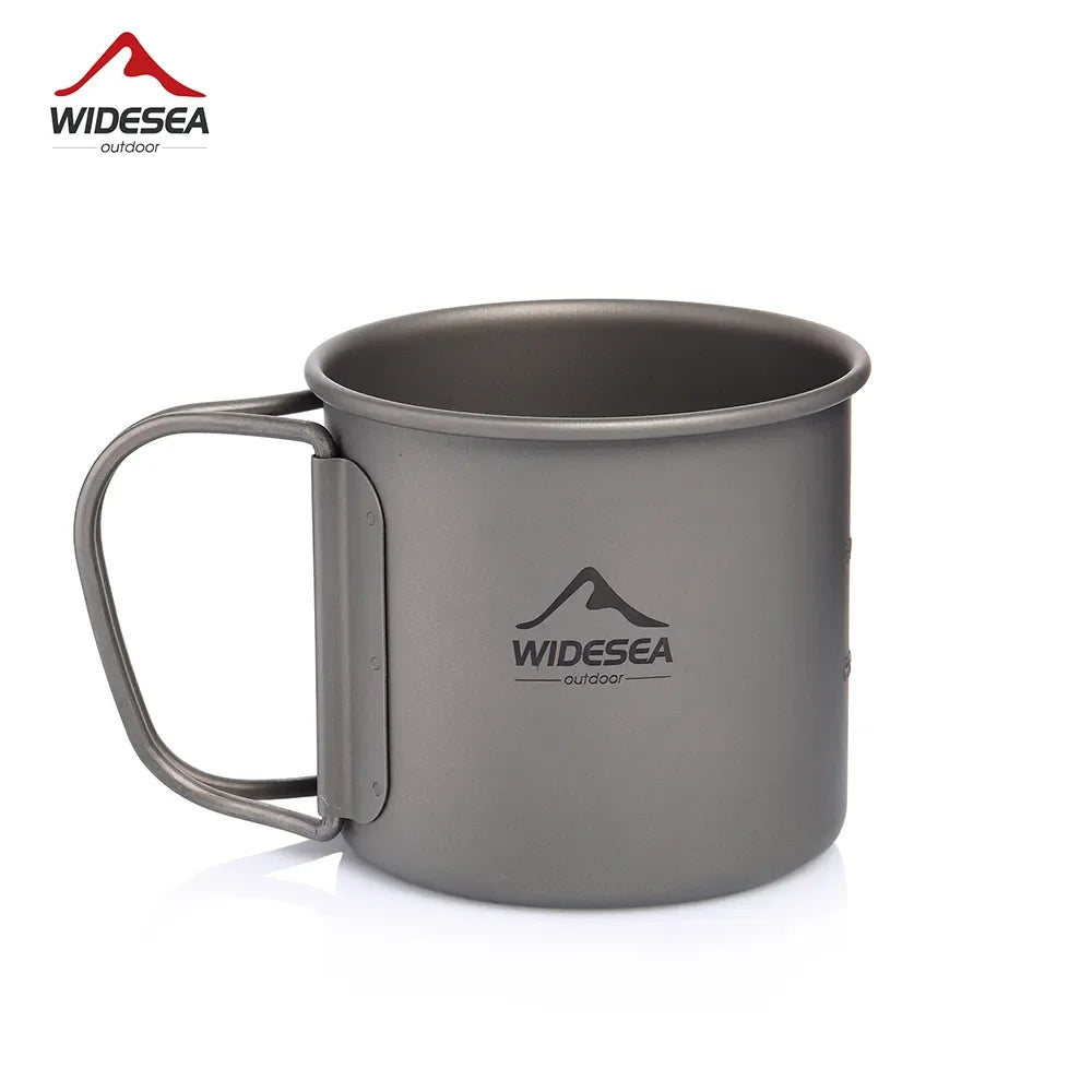 Camping Mug Titanium Cup Tableware Picnic Utensils Outdoor