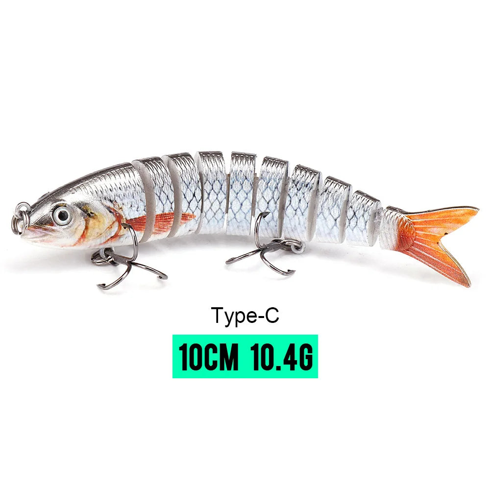 VTAVTA Jointed Swimbait Crankbait – Sinking Wobbler, 6/7/8-Segment, 10–14cm, 60+ Colors