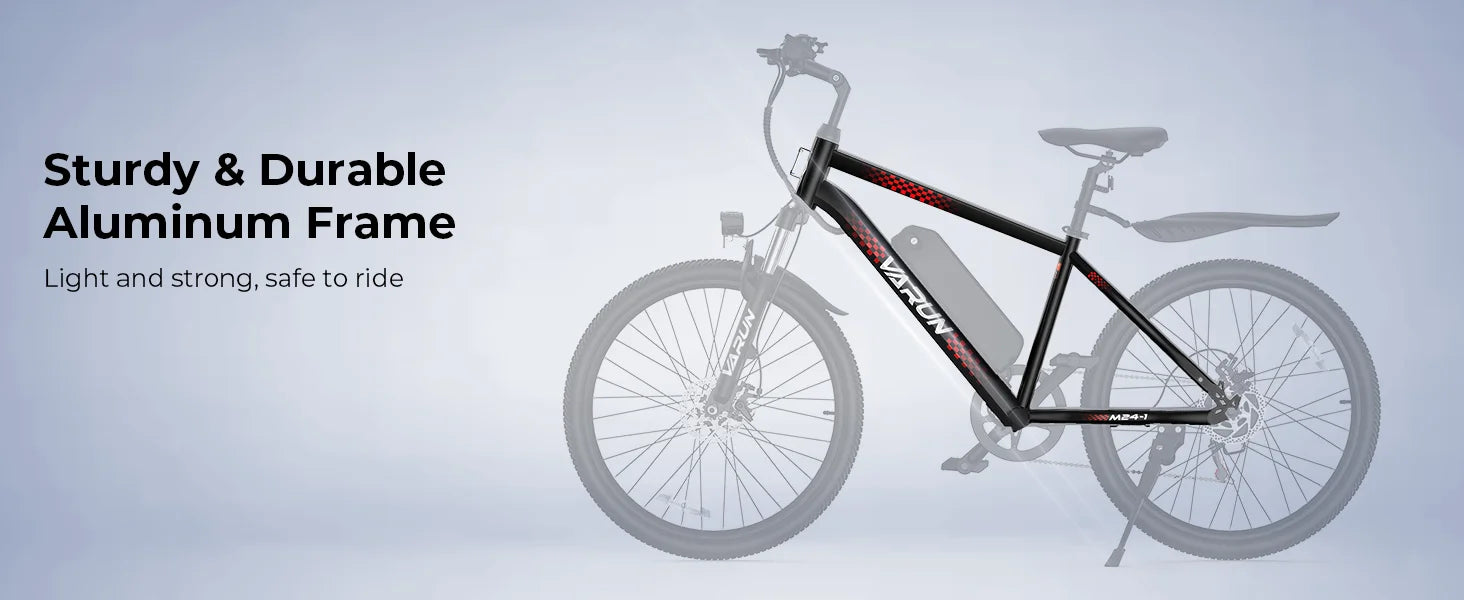 Varun M24-1 Adult Electric Bike, 500W Peak Power Electric Road Bike, 36V 7.8Ah Battery, 24-inch E-Bike, Max Speed 32km/h