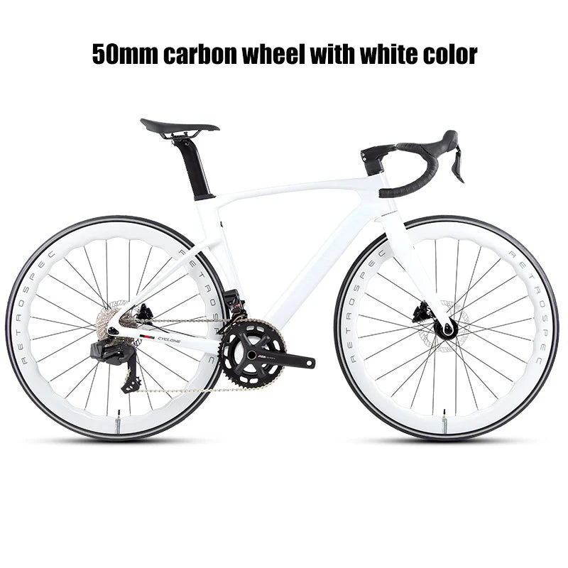 Twitter Full Carbon Road Bike Wireless Electronic Shifting WheelTop EDS TX 2X12 Speed Hydraulic Disc Brake Adult Men&